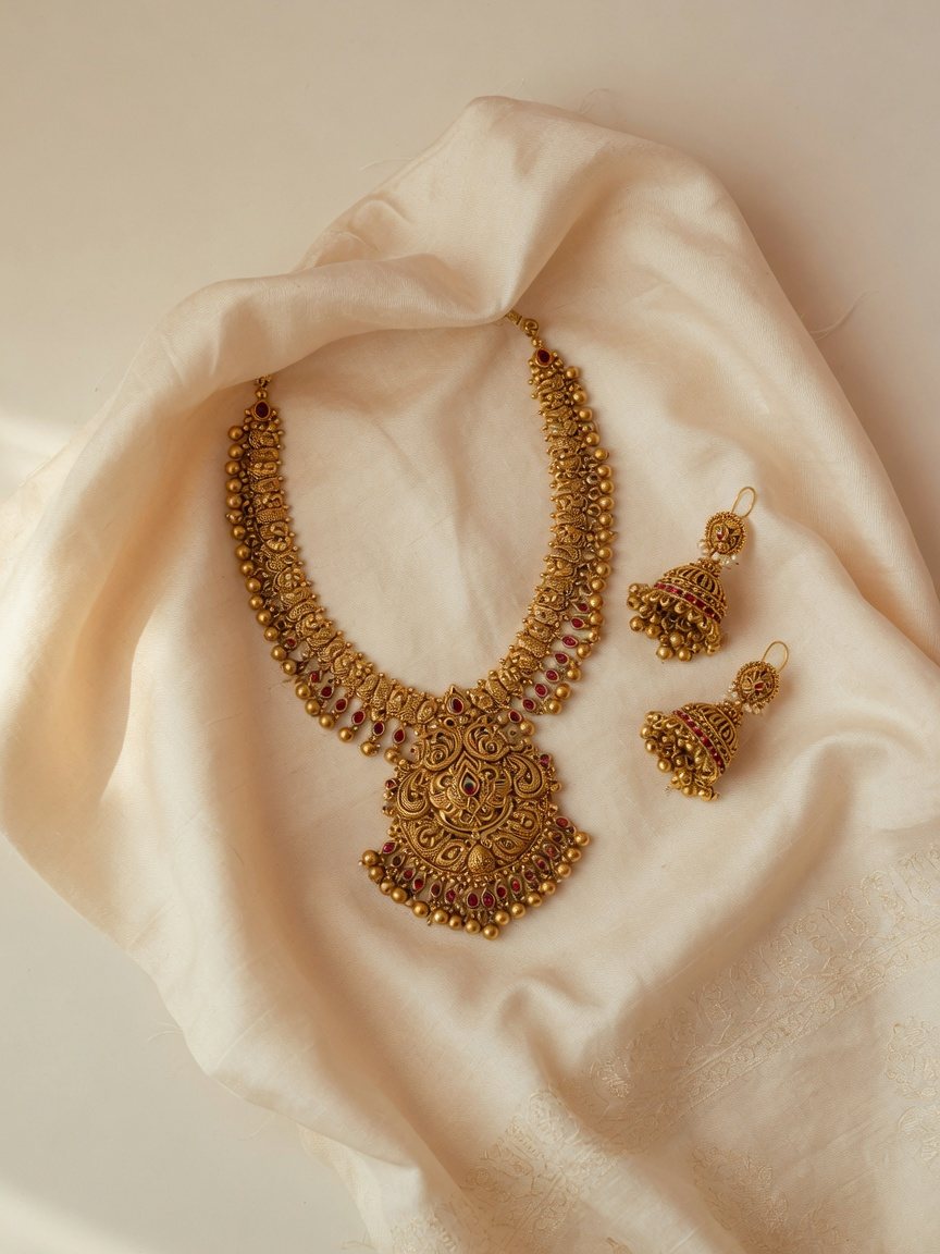 Gold Plated Necklace Set